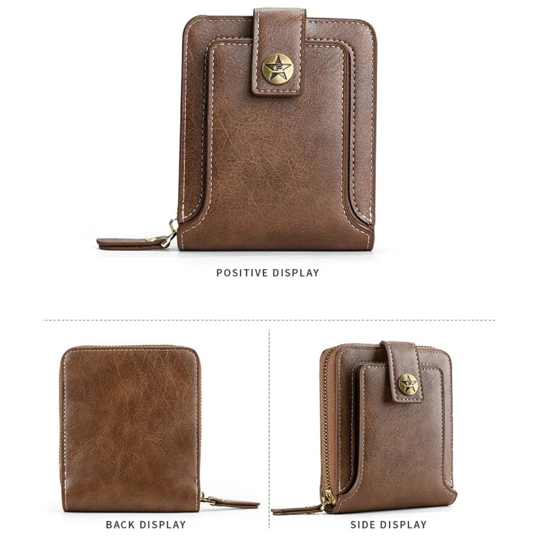 Vintage Lederen Portemonnee | Klassiek & Stijlvol in de kleur Zwart voor heren in Heritage stijl geschikt voor alle seizoenen.