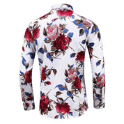 Wendell | Heren overhemd met bloemenprint in de kleur Zwart voor heren in stijl ideaal voor de herfst.