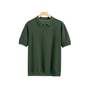 Willem | Lange mouw poloshirt in de kleur Donkergroen voor heren in Smart-casual stijl geschikt voor alle seizoenen.