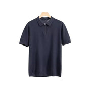 Willem | Lange mouw poloshirt in de kleur Marineblauw voor heren in Smart-casual stijl geschikt voor alle seizoenen.