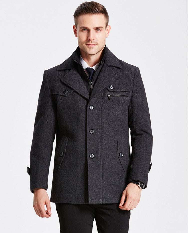 Ralph | Winter wool warm pea coat afbeelding 1