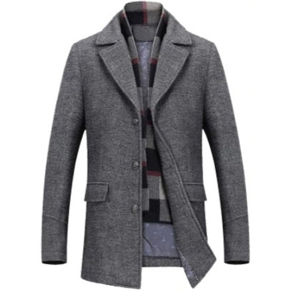 Wollen Jacket in de kleur Grijs voor heren in Heritage stijl ideaal voor de winter