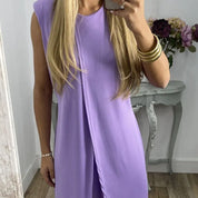 Yasmine | Tweedelige damesjurk voor stijlvolle looks in de kleur Zwart voor dames in stijl ideaal voor de herfst.