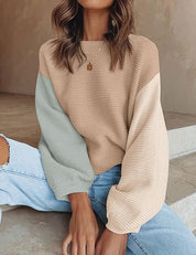 Zachte geribbelde trui in de kleur Gemengde kleur voor dames in Lounge stijl ideaal voor de herfst.