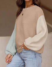 Zachte geribbelde trui in de kleur Gemengde kleur voor dames in Lounge stijl ideaal voor de herfst.