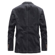 Zakelijke denim jacket in de kleur Zwart voor heren in Heritage stijl ideaal voor de zomer.