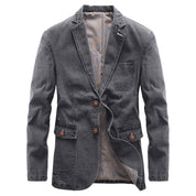 Zakelijke denim jacket in de kleur Grijs voor heren in Heritage stijl ideaal voor de zomer.