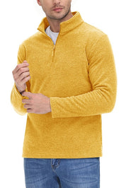 Zipper voor mannen in de kleur Geel voor heren in stijl geschikt voor alle seizoenen.