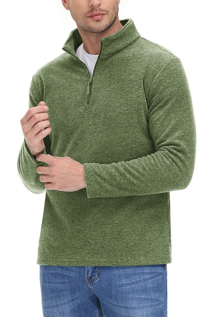 Zipper voor mannen in de kleur Groen voor heren in stijl geschikt voor alle seizoenen.