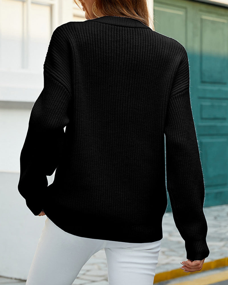 Benthe | Stevige trui met ronde hals in de kleur Roze voor dames in stijl ideaal voor de herfst.