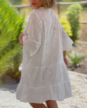 Boho zomerjurk in de kleur Rood voor dames in stijl ideaal voor de zomer.