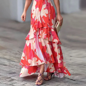 Casual & Sexy Jurk Alexa in de kleur Oranje voor dames in stijl ideaal voor de zomer.