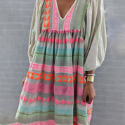 Comfortabele Zomerjurk Sandra in de kleur Roze voor dames in stijl ideaal voor de lente.