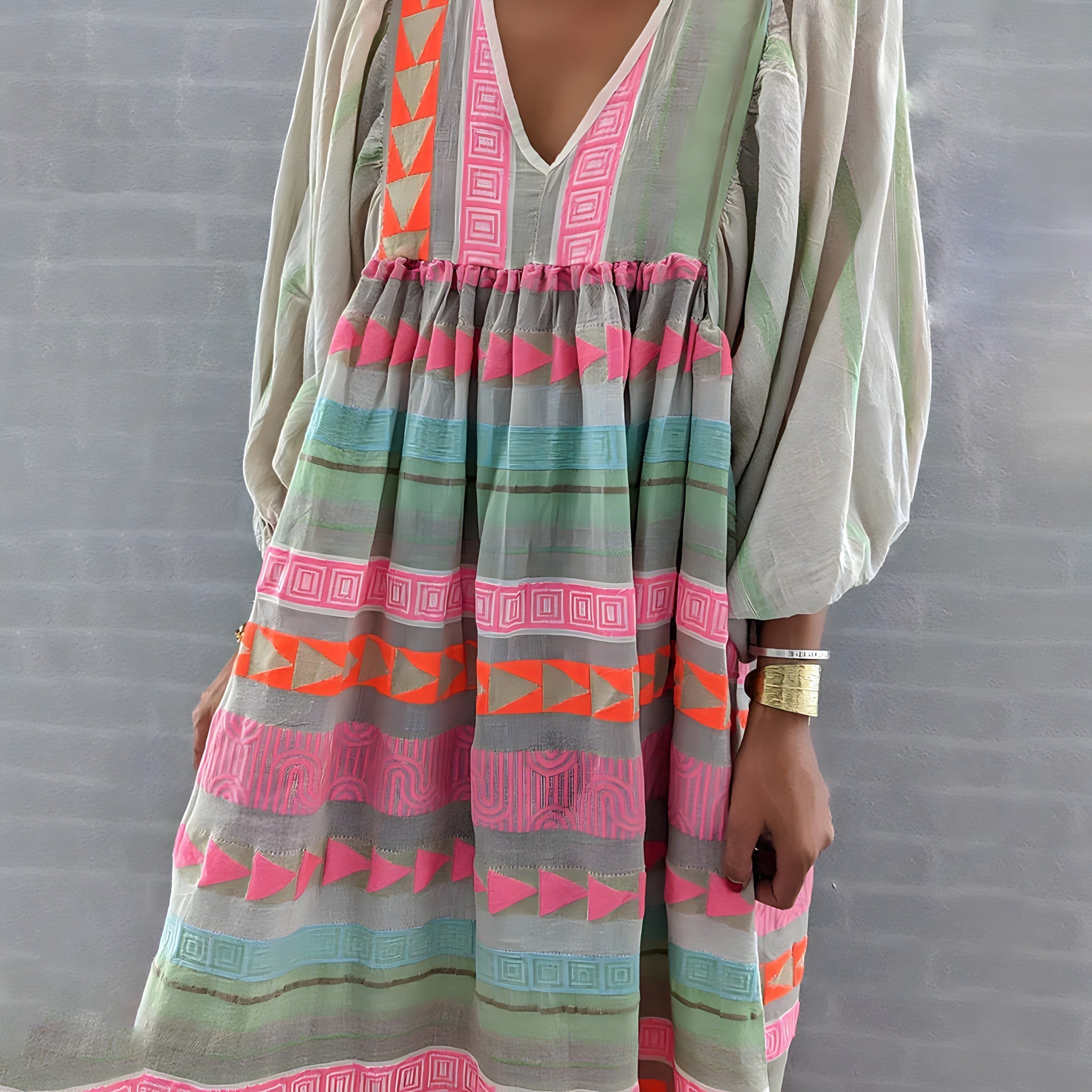 Comfortabele Zomerjurk Sandra in de kleur Roze voor dames in stijl ideaal voor de lente.