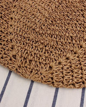 Dames Strandtas van riet in de kleur Beige voor dames in Beach stijl ideaal voor de zomer.