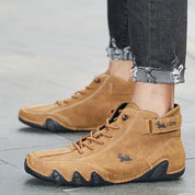 Decks | Ultra-comfortabele antislip blotevoetschoen van echt leer (Unisex) in de kleur Bruin voor dames in stijl geschikt voor alle seizoenen.