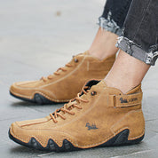 Decks | Ultra-comfortabele antislip blotevoetschoen van echt leer (Unisex) in de kleur Bruin voor dames in stijl geschikt voor alle seizoenen.