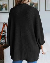 Effen Cardigen met 3/4 mouwen in de kleur Violet voor dames in stijl ideaal voor de herfst.