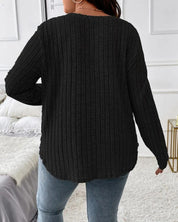 Effen kleur blouses met lange mouwen in de kleur Grijs voor dames in stijl ideaal voor de herfst.