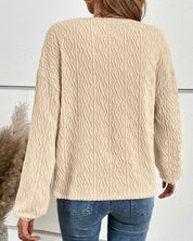 Effen topje met knopen in de kleur Grijs voor dames in stijl ideaal voor de herfst.