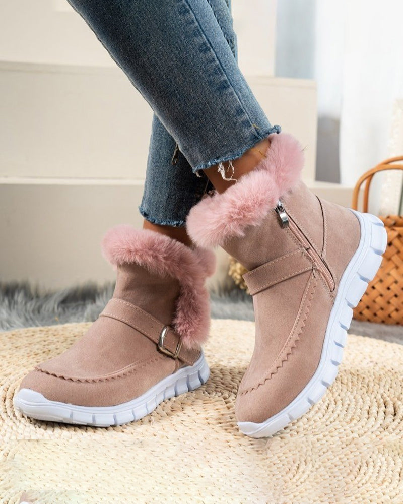 Effen warme snowboots in de kleur Grijs voor heren in stijl ideaal voor de herfst.