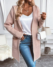 Elegant casual vest met zakken in de kleur Roze voor dames in stijl ideaal voor de herfst.