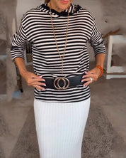 Gestreepte trui in de kleur Gestreept voor dames in stijl ideaal voor de herfst.