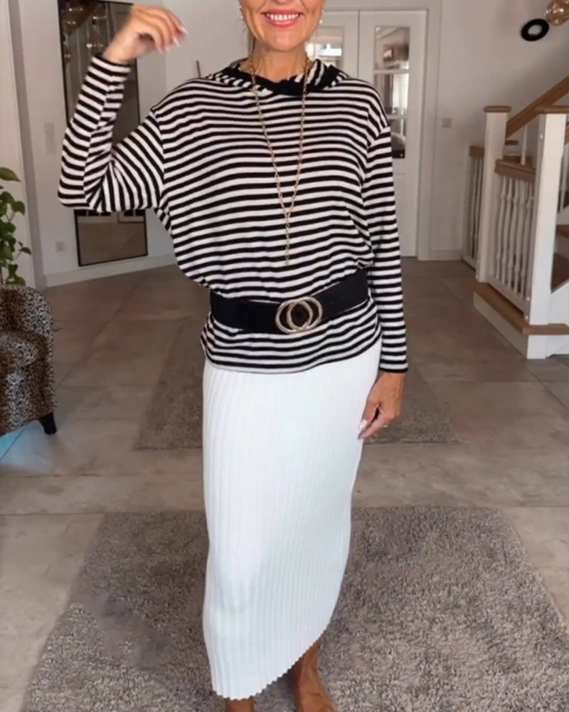 Gestreepte trui in de kleur Gestreept voor dames in stijl ideaal voor de herfst.