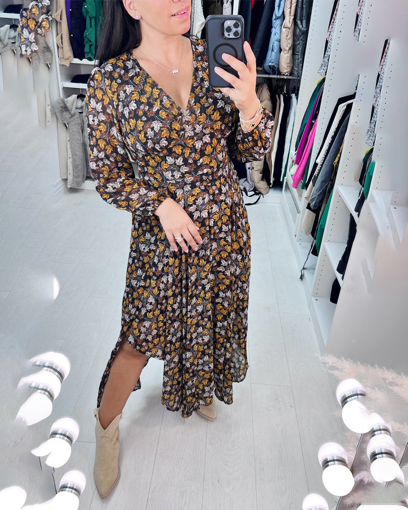 Herfsteditie Jurkje in de kleur Gemengde kleur voor dames in stijl ideaal voor de herfst.