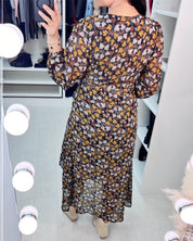 Herfsteditie Jurkje in de kleur Gemengde kleur voor dames in stijl ideaal voor de herfst.