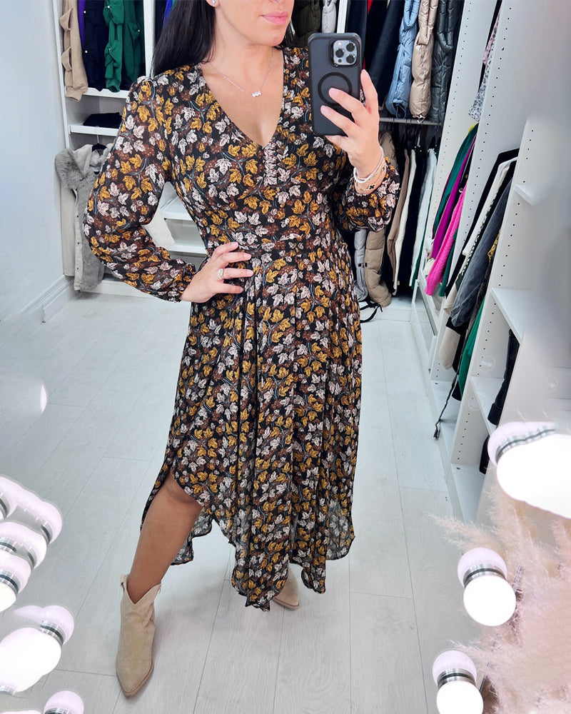 Herfsteditie Jurkje in de kleur Gemengde kleur voor dames in stijl ideaal voor de herfst.