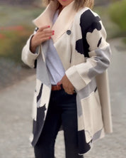 Hippe Jas met lange mouwen en print in de kleur Wit voor dames in stijl ideaal voor de herfst.