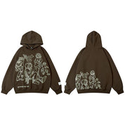 Jaqcues | Streetwear Hoodie met print in de kleur Bruin voor dames in Streetwear stijl ideaal voor de winter