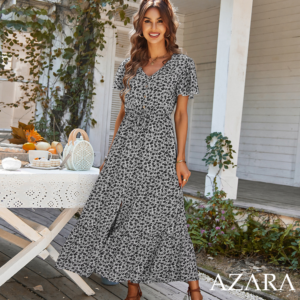 Jurk Anna in de kleur Blauw voor dames in stijl ideaal voor de zomer.