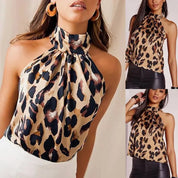 Luxe dames top met luipaardprint in de kleur Luipaard voor dames in stijl ideaal voor de herfst.