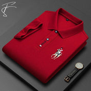 Magnus | Luxe Polo met polo logo in de kleur Rood voor heren in Streetwear geschikt voor alle 4 seizoenen.