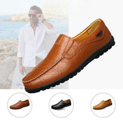 Orthopedische Heren Leren Loafers in de kleur Bruin voor heren in Smart-casual geschikt voor alle 4 seizoenen.
