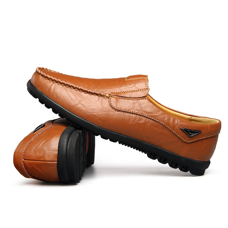 Orthopedische Heren Leren Loafers in de kleur Bruin voor heren in Smart-casual geschikt voor alle 4 seizoenen.