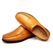 Orthopedische Heren Leren Loafers in de kleur Bruin voor heren in Smart-casual geschikt voor alle 4 seizoenen.