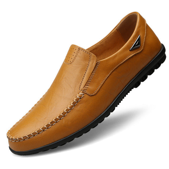 Orthopedische Heren Leren Loafers in de kleur Kameel voor heren in Smart-casual geschikt voor alle 4 seizoenen.