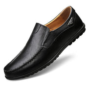 Orthopedische Heren Leren Loafers in de kleur Zwart voor heren in Smart-casual geschikt voor alle 4 seizoenen.