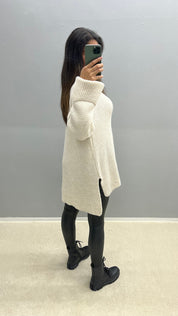 Pullover trui in de kleur Beige voor dames in Heritage stijl ideaal voor de herfst.