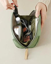 Reis make-uptasje voor vrouwen in de kleur Groen voor dames in stijl ideaal voor de zomer.