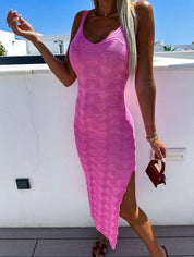 Strand Jurk in de kleur Roze voor dames in Beach stijl ideaal voor de zomer.