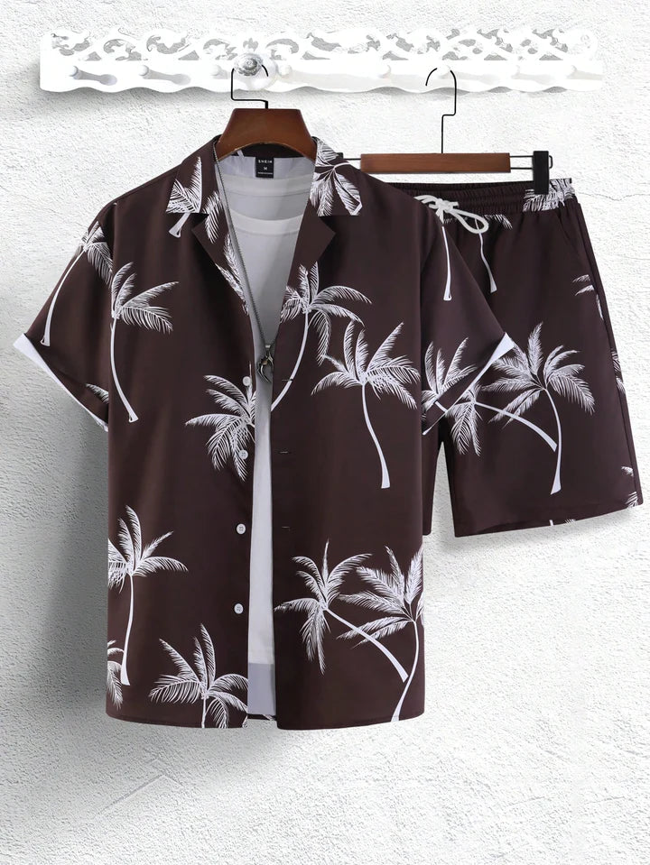 Tropische Palmbomen Set in de kleur Wit voor heren in stijl ideaal voor de zomer.