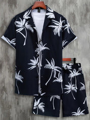 Tropische Palmbomen Set in de kleur Wit voor heren in stijl ideaal voor de zomer.
