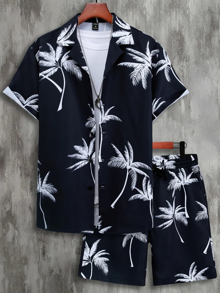 Tropische Palmbomen Set in de kleur Wit voor heren in stijl ideaal voor de zomer.
