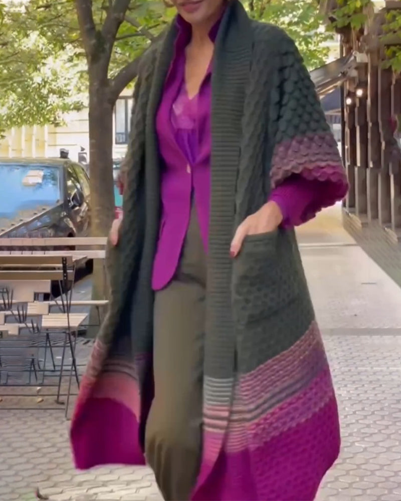 Vest met kleurblokken en lantaarnmouwen in de kleur Gemengde kleur voor dames in stijl ideaal voor de herfst.