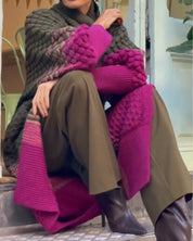 Vest met kleurblokken en lantaarnmouwen in de kleur Gemengde kleur voor dames in stijl ideaal voor de herfst.