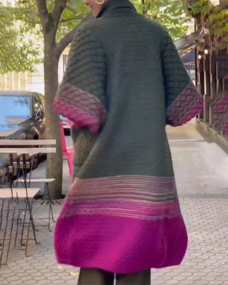 Vest met kleurblokken en lantaarnmouwen in de kleur Gemengde kleur voor dames in stijl ideaal voor de herfst.